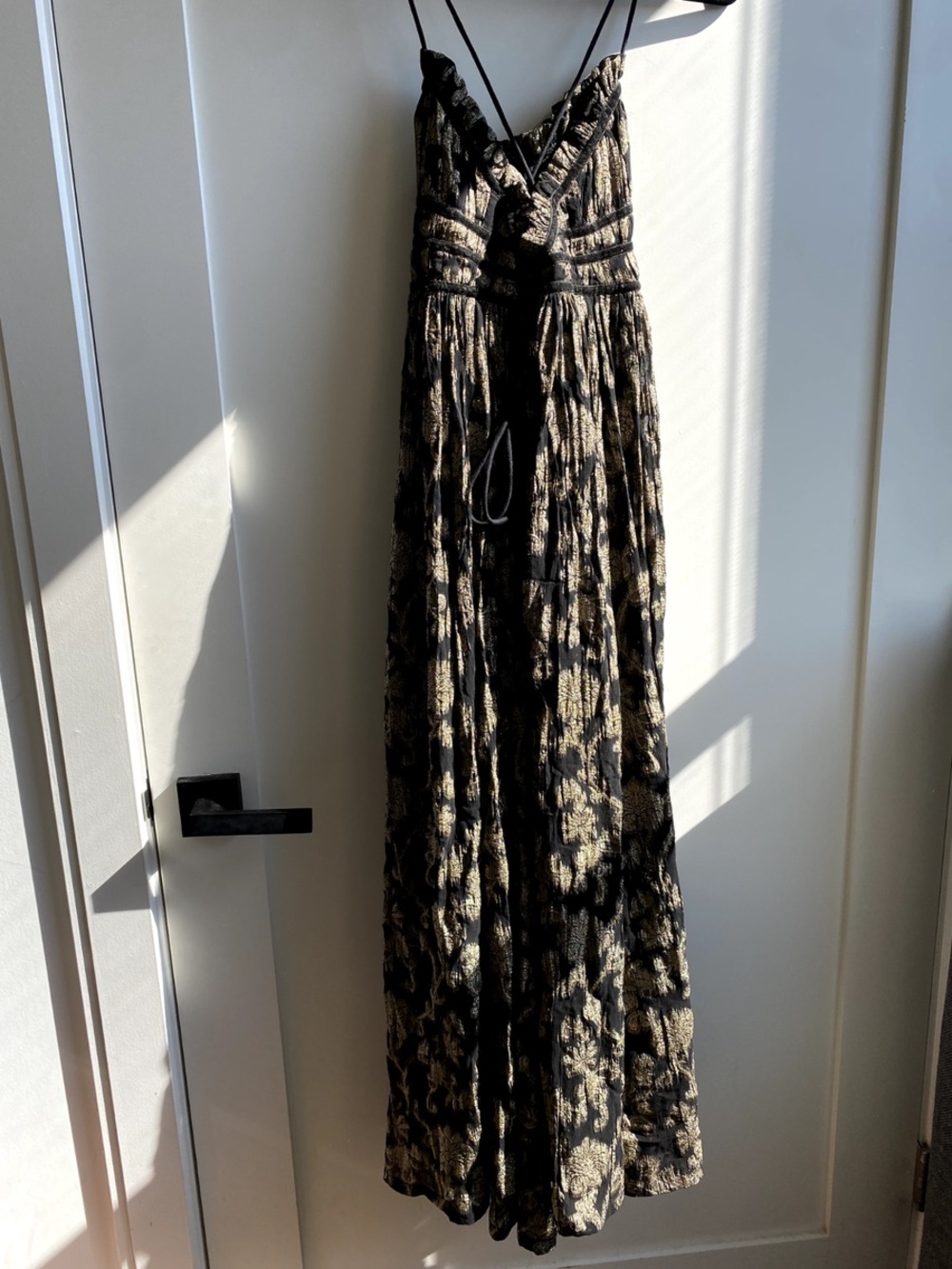 ✨free people black and gold backless Maxi Dress✨ - Picture 4 of 5